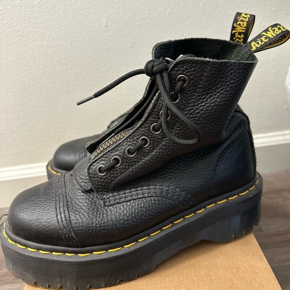Dr. Martens Sinclair Milled Nappa Leather Platform Boots - Picture 5 of 8